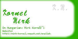 kornel mirk business card